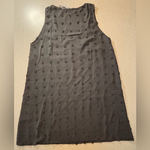 Blooming Jelly Dress Black V-Neck Mini Sleeveless Swiss Dot Pool Cover Up Size M - Picture 7 of 7